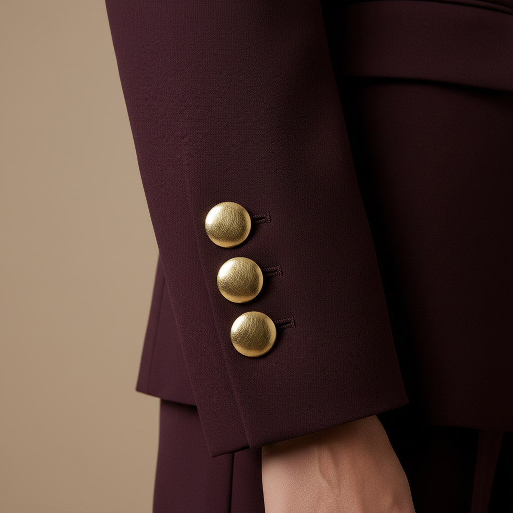 Ensemble Tailleur Prune – Blazer Ceinturé & Pantalon Large