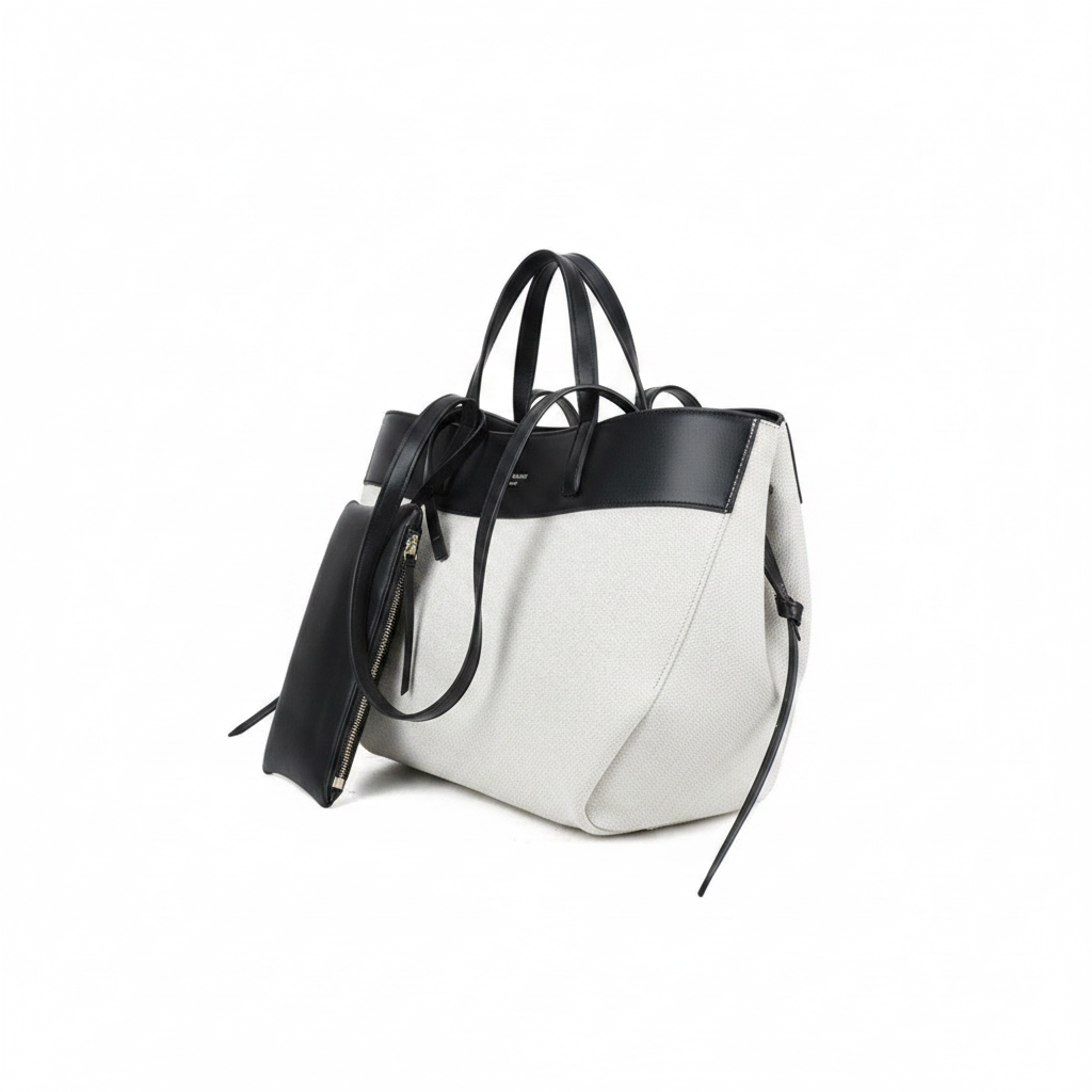 Tote bag bicolore - côté