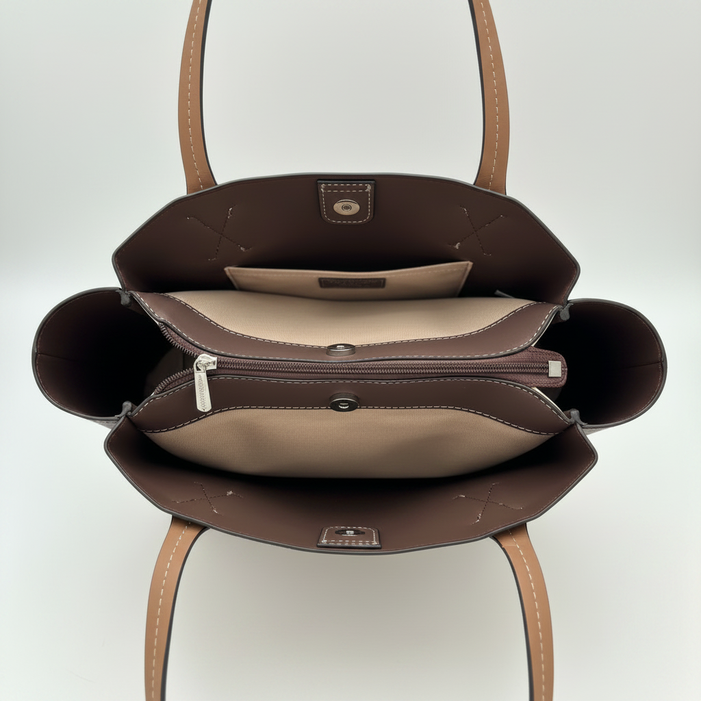Tote marron - intérieur